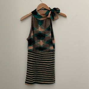 Missoni tie neck sleeveless shirt